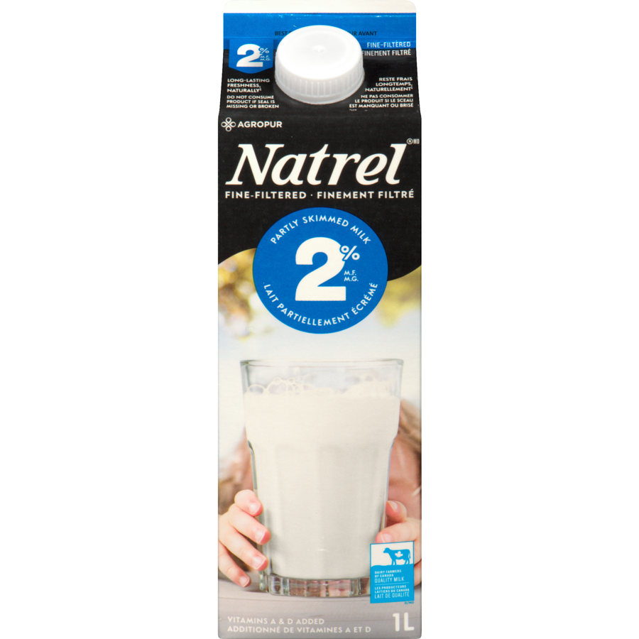 Lait 2% 1L Natrel Finement Filtré