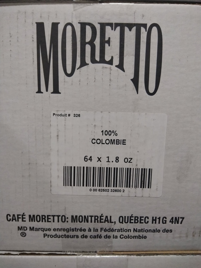 Café Moretto 100% Colombien 64X1.8