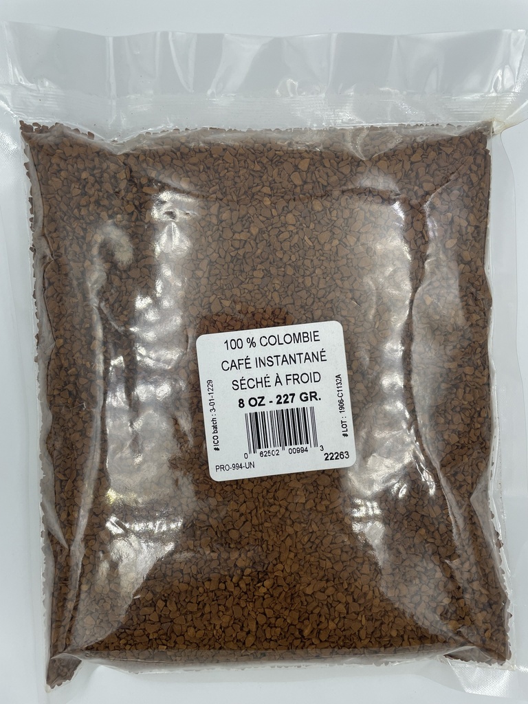 100% Colombian Coffee Instant Cold Dried Coffee 8 oz