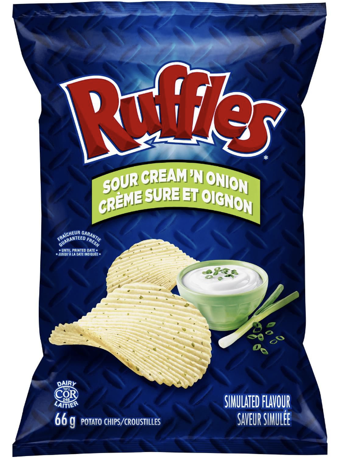 Big Chips Ruffles Creme sûre et oignons 60g