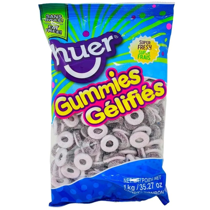 Anneaux aux raisins Gummies gelifiés Huer 1kg