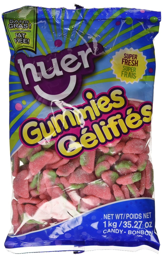 Wtarmelons wedges Gummies gelifiés Huer 1 kg