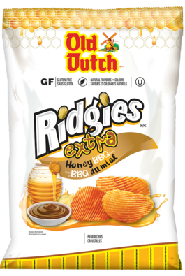 Chips Old Dutch Ridgies BBQ au miel extra 66g