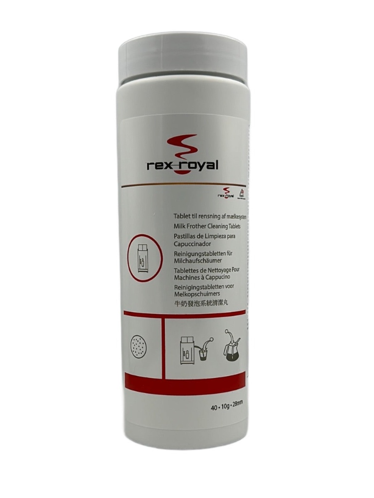Rex-Royal Tablettes détergentes de nettoyage pour système de lait 40x10 g