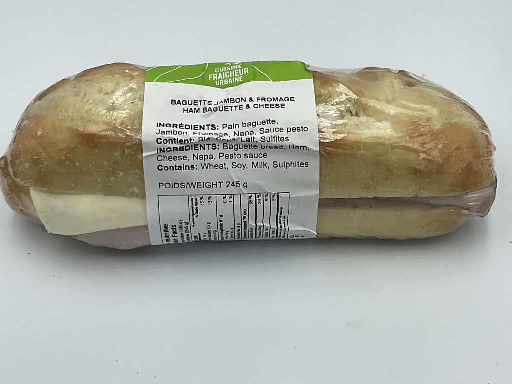 Baguette jambon et fromage 255g