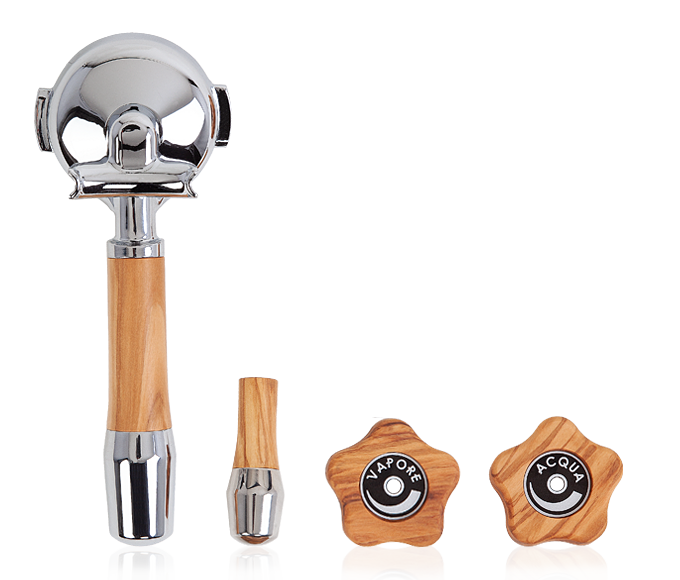 ECM Handle Set Rotary Valve, olive wood