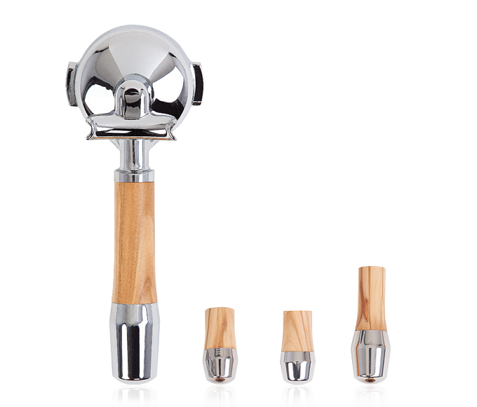 ECM Handle Set Lever Valve, olive wood