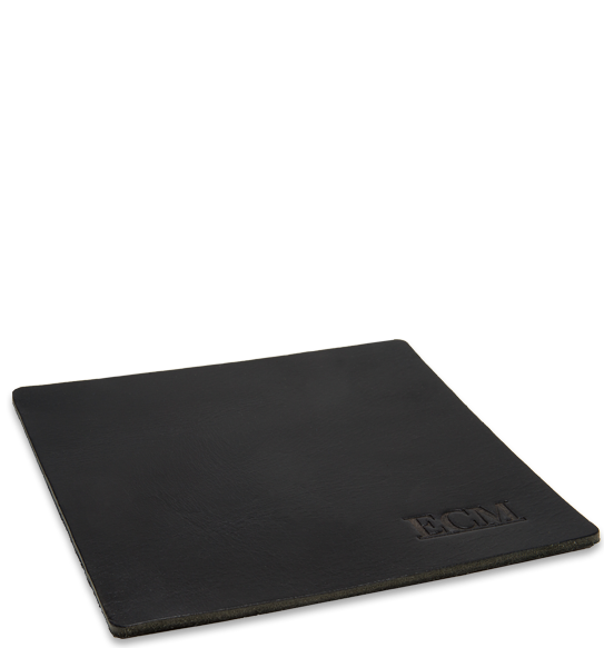 ECM Tapis de pressage en cuir noir (89418)