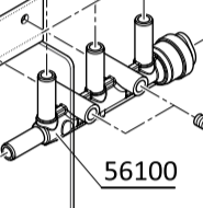 Pièce de connexions à 3 sorties ø6