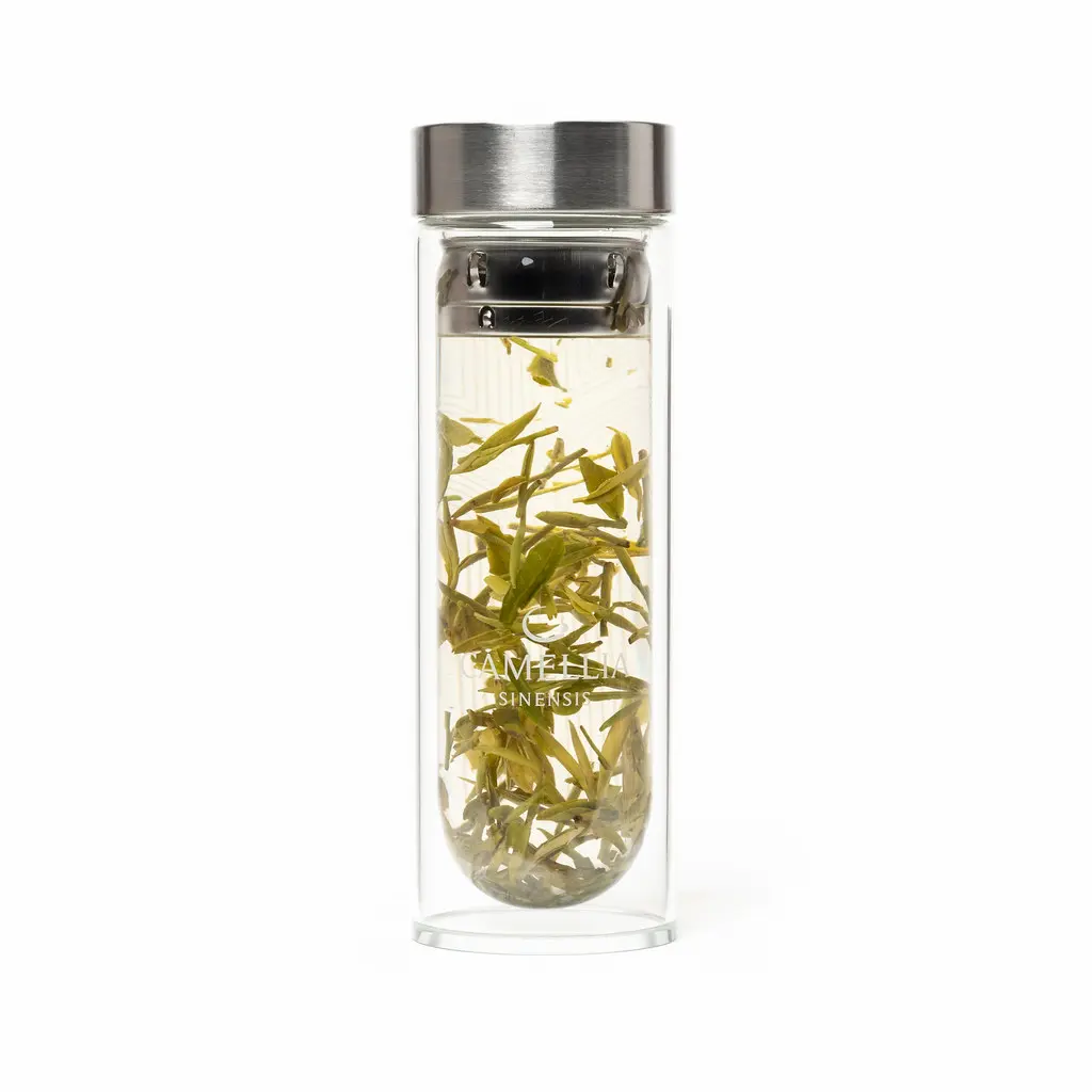 Camellia - Bouteille à thé en verre Voyage 300 ml