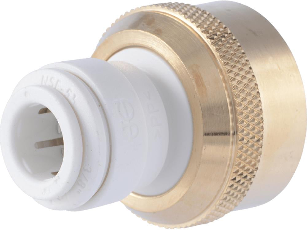 John Guest Garden Hose Brass 3/8 Tube - 3/4 Nh