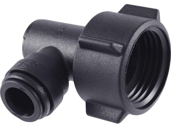 John Guest Garden Hose Elbow 3/8 Tube - 3/4 Nh