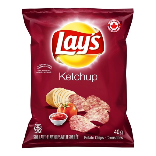 [CP22140UN] Chips Lays Ketchup 40Gr