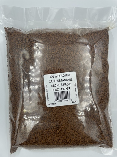 [SF994UN] Café 100% Colombie Café Instantané Séché à Froid 8 oz