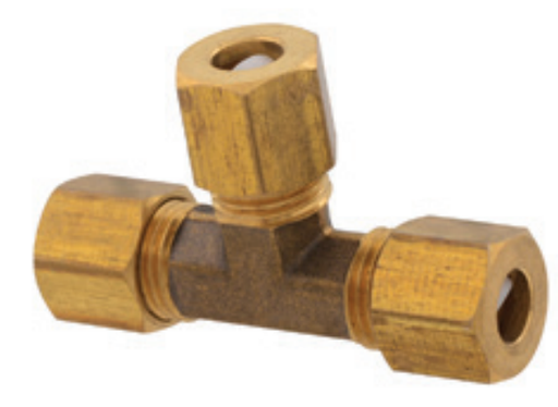 [964-6] UNION TEE (Tube All Ends) 3/8 OD