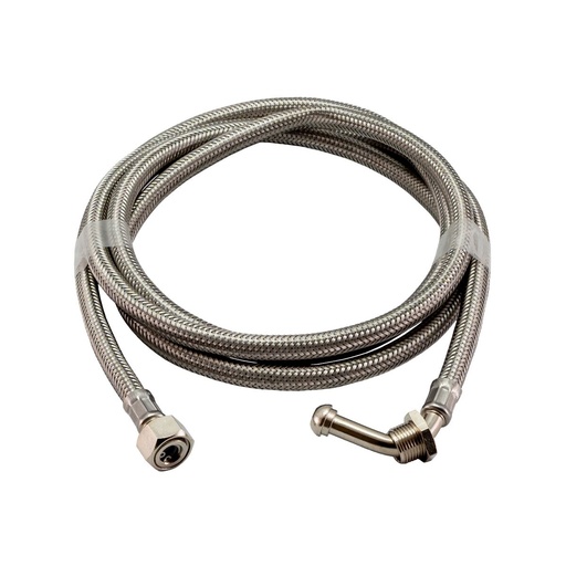 [69000735] Tuyau flex inox G 3/8 M coudé x G3/8FP avec valve anti-retour 2300mm