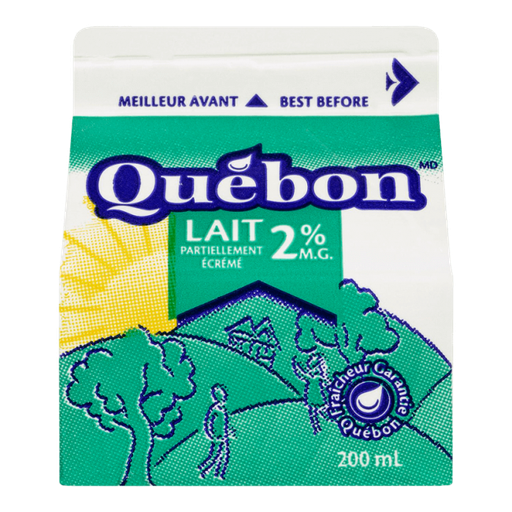 [2201-020221] Lait 2% 200ml Québon