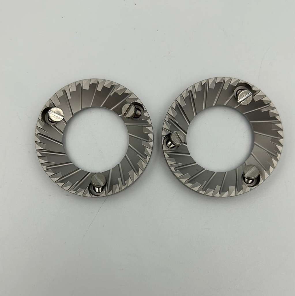 Meule acier en paire avec 6 vis