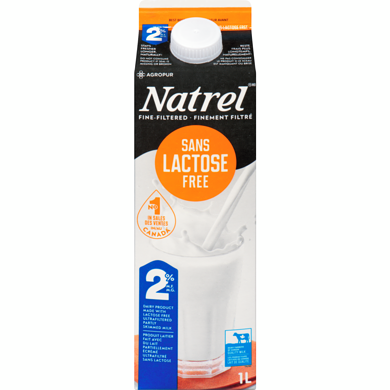 Lait 2% 1 L Natrel Sans Lactose