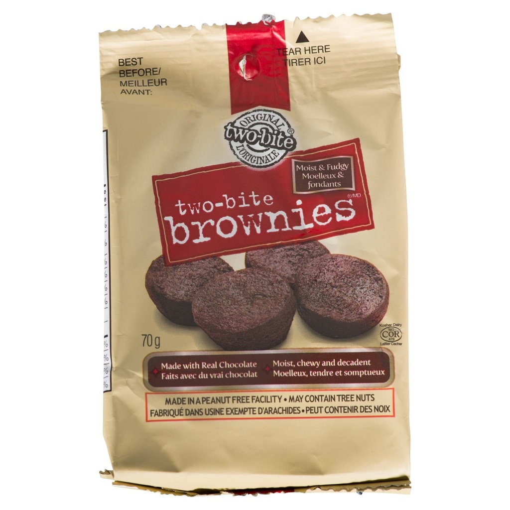 Two-Bite d'antan Mini Brownies 70g