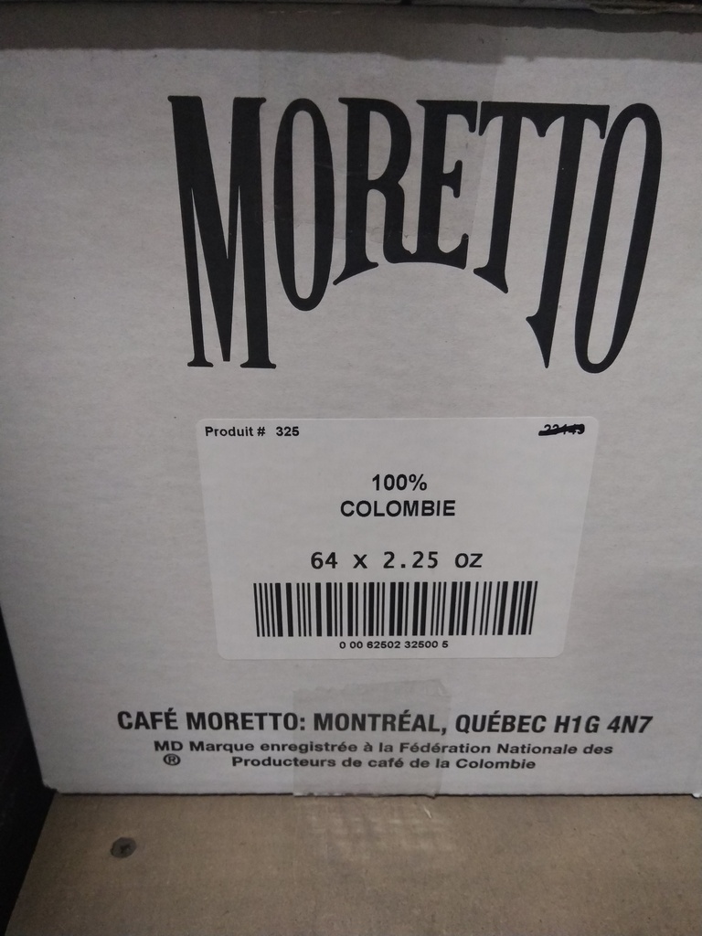 Cafe Moretto 100% Colombien 64X2.25