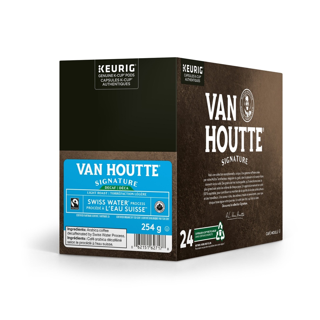 Van Houtte Decafeine a l'Eau Suisse Equitable 24 unites