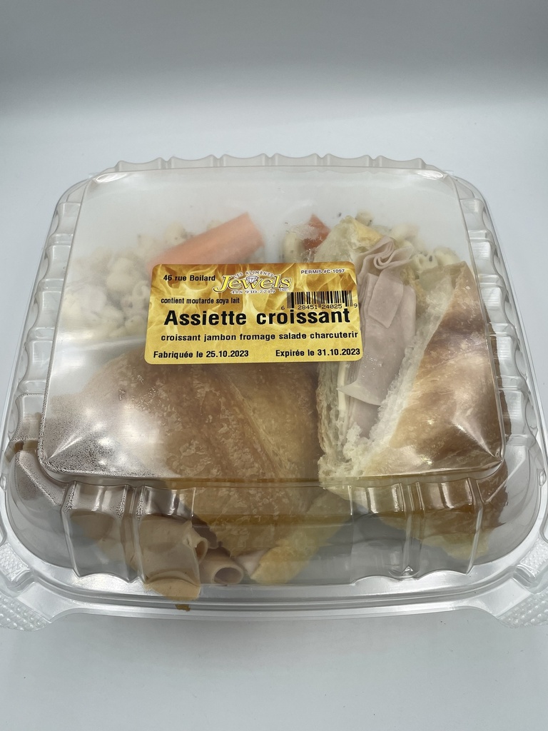 Assiette croissant Jewels