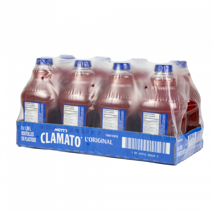 Clamato mott's original bouteille plastique 1.89 l