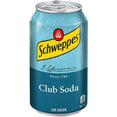 Schweppes Club Soda 355ml Can