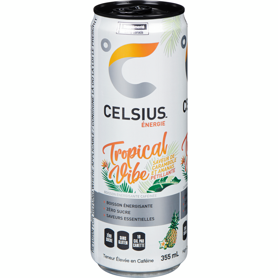 Celsius carambole et ananas tropical vibe 355 ml