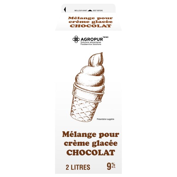 Mélange pour creme glacée chocolat 2 L