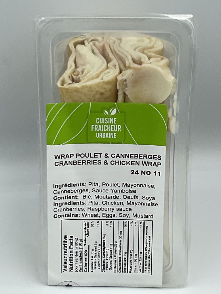 S-V Wrap au poulet et canneberges