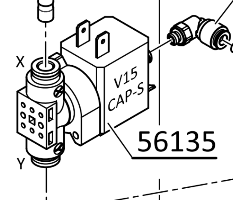 Électrovalve Bürkert 3/2 WV DN2.7/1.2 24V (ø6/ø6)
