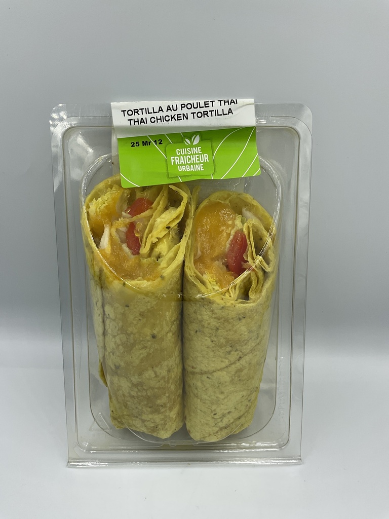 Tortilla au  poulet Thaï