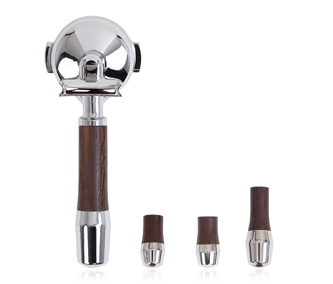 Lever valve handle set - smoked oak