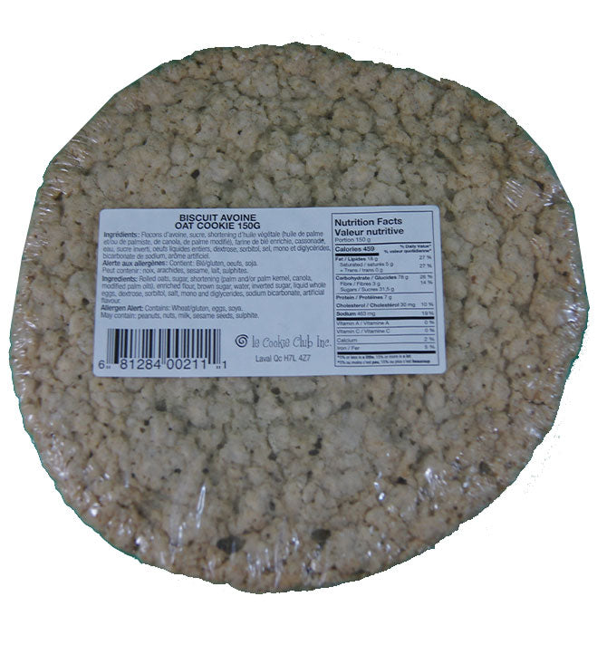 Biscuit Avoine et Raisins 140g Cookie Club