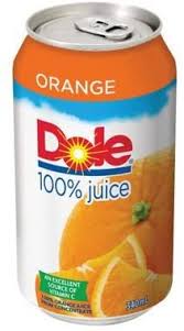 P Dole Orange Can 340 Ml
