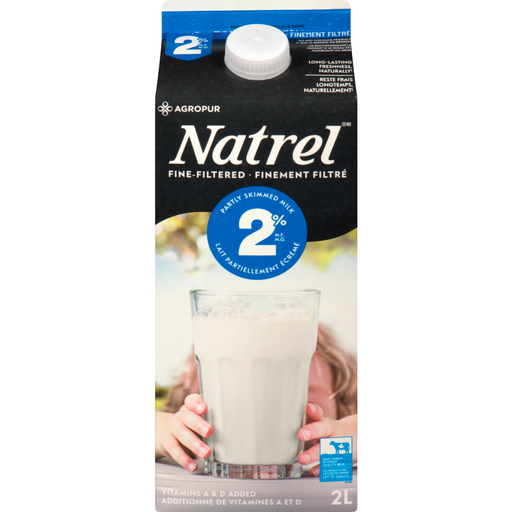 [LA8001-0201012] Lait 2 Litres 2% Avec Bouchon Natrel