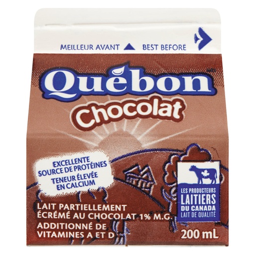 [LA08201-0208201] Lait Chocolat 200 Ml Quebon
