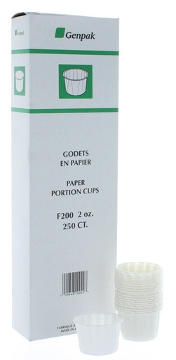 [CUP-PPOO25] F200 Portion Papier 2 Oz - 250Un