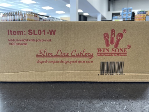 [Fork] Fourchettes blanches plastique medium 1000/Cs