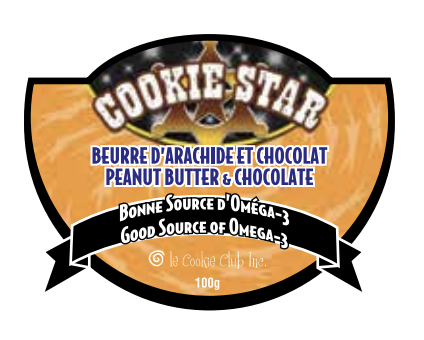 [00406k] Cookie Star Beurre d'arachide & Chocolat 100g