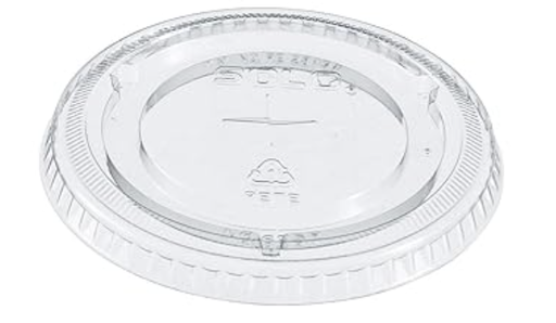 [7105112] Couvercles clairs plats avec trou Dart (1000u)