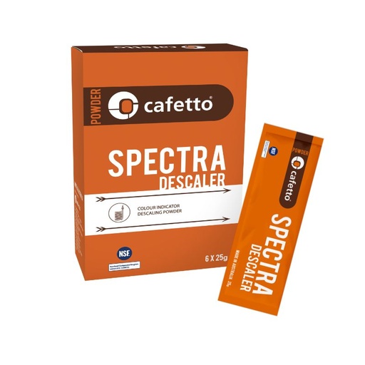 [E11797-1] Cafetto Détartrant Spectra 6 sachets de 25g avec indicateur de performance