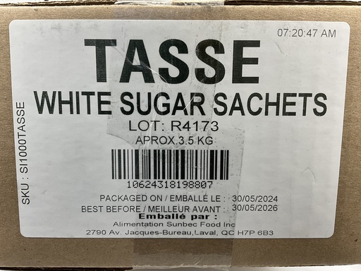 [39955. SI1000TASSE] Sucre sachets Sunbec 1000 un.