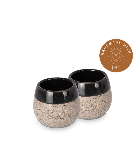 [AC100003-00] ECM Espresso Cups, stoneware set of 2