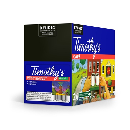[96-06775UN] Timothy's Colombien Decafeine 24 unites