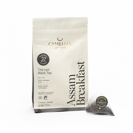 [CSTAD-485] Camellia - Assam breakfast biologique (sac de 15 sachets)