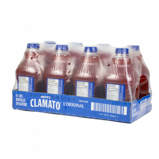 Clamato mott's original bouteille plastique 1.89 l